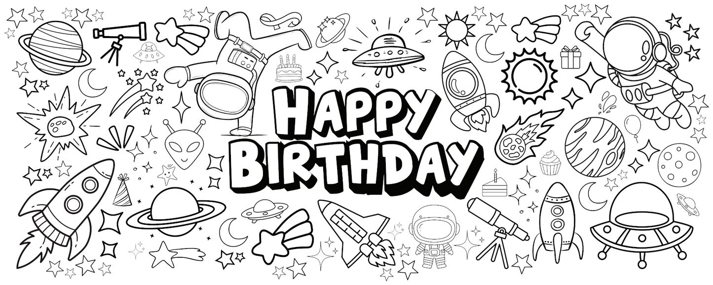 Happy Birthday Space Theme